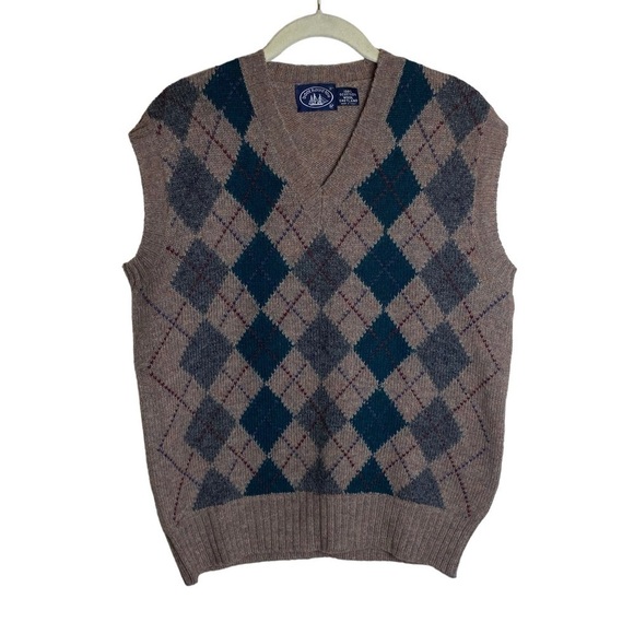 Men’s 100% Shetland wool made in Italy vest academia old money - Picture 1 of 7
